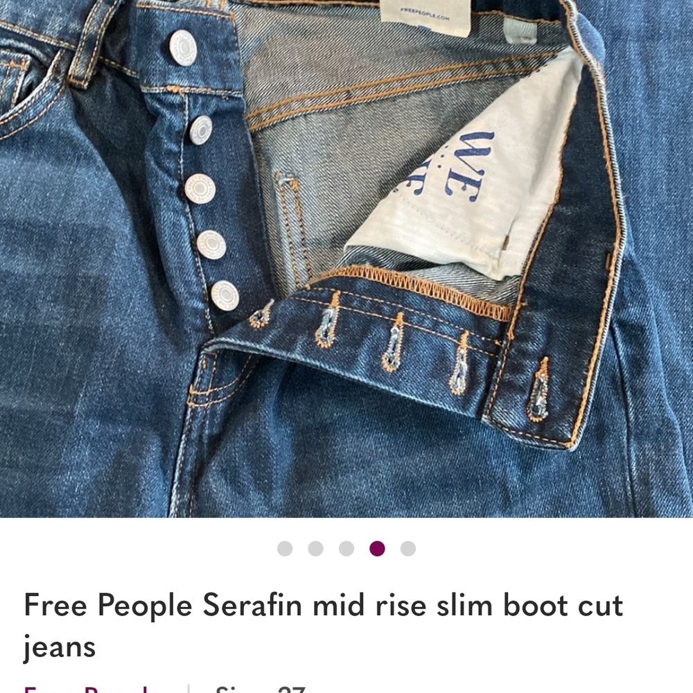 Free People Women's We The Free Serafin Denim Jeans NWT - Picture 3 of 6